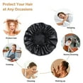 thumbnail image 2 of Suizaomo 6PCS Satin Bonnet Silk Hair Bonnet for Sleeping, Sleep Bonnets for Women & Men Large Wide Soft Band Sleep Cap for Curly Hair Braids, 2 of 11