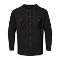 thumbnail image 1 of Chemise à Manches Longues pour Hommes Cardigan Décontracté de Vacances à Capuche, 1 of 5