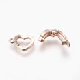 thumbnail image 2 of SNNROO 5Set Brass Micro Pave Cubic Zirconia Fold Over Clasps Flat Round Clear Real Platinum Plated 32mm Inner  4.5mm, 2 of 3