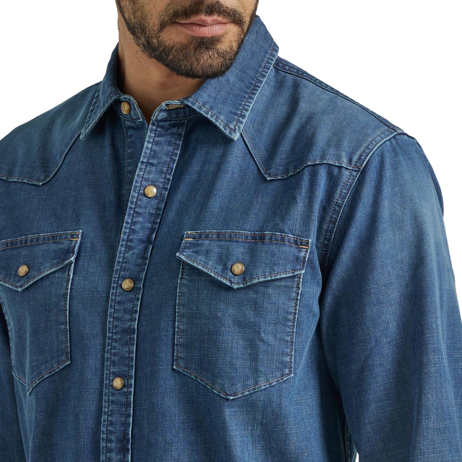 Chemise en Denim à Manches Longues Wrangler