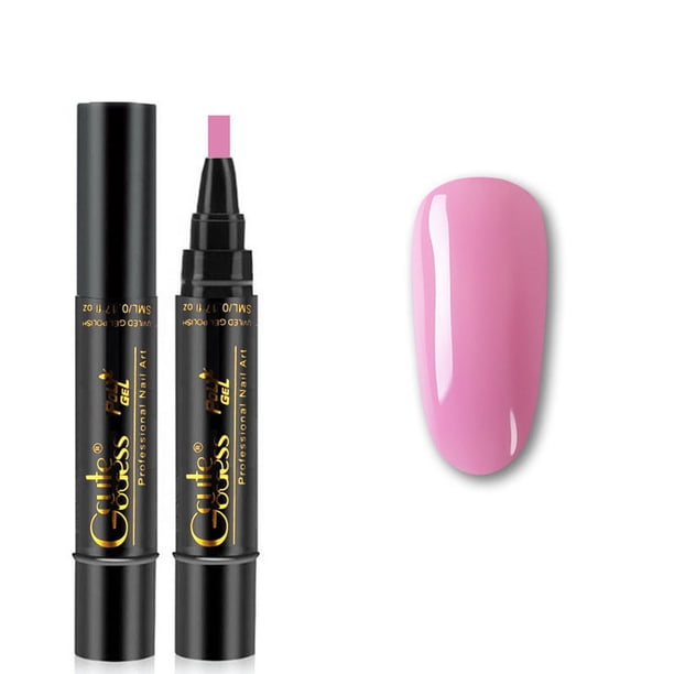 Lápiz de gel para uñas, gel para uñas en lápiz, no requiere aceite ni capa superior para niñas, para dibujo de uñas artísticas, lápiz de esmalte de 5 ml