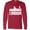 Red, variant on Inktastic London England City Skyline with Grunge Long Sleeve T-Shirt