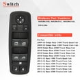 thumbnail image 5 of Driver Side Power Master Window Switch for 2009-2012 Dodge Ram 1500/2500/3500 Pickup Crew Cab Quad, 2014-2017 Jeep Cherokee 2.4L 3.2L 4602863AB, 4602863AC, 4602863AD, DWS1386, 68141894AA, 5 of 10