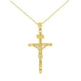 thumbnail image 1 of SOLID YELLOW GOLD INRI CROSS PENDANT NECKLACE ( 1.60") :  10K  Pendant with 22" chain, 1 of 1