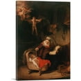 thumbnail image 1 of ARTCANVAS The Holy Family with Angels 1645 Canvas Art Print by Rembrandt van Rijn - Size: 26" x 18" (1.50" Deep), 1 of 9