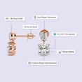 thumbnail image 2 of IGI Certified 4 Carat Cushion Shape Lab Grown Diamond Earrings | 14K Rose Gold | Sparkling Cascades Dangling Lab Diamond Earrings | Prong Setting | FG-VS1-VS2 Quality Friendly Diamonds, 2 of 5