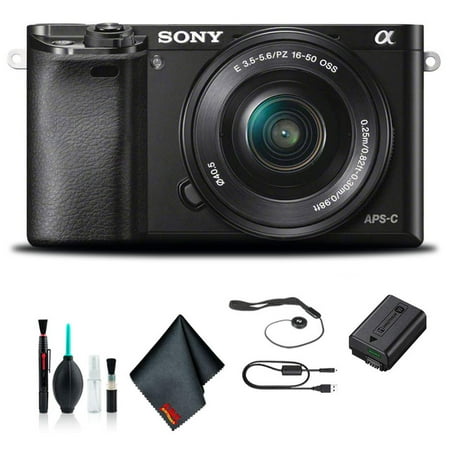 Sony Alpha a6000 Mirrorless Camera with 16-50mm and 55-210mm Lenses ILCE6000Y/B Starter Kit