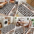 thumbnail image 5 of Black White Washable Area Rug 3x5 Buffalo Plaid Country Star Barn Barrel Farmhouse Low-Profile Large Area Rugs with Non Slip Backing Indoor Floor Carpet for Entrance Living Room Bedroom Home Office, 5 of 9