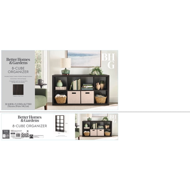 better homes and gardens 8 cube organizer tobacco oak & Storage Organizer, Combine it with other Better Homes Better Homes & Gardens 8-Cube