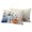 Beige, variant on Blue Boho Outdoor Pillow Covers 20"x20" Set of 2,Waterproof Throw Pillow Covers for Patio Furniture,Farmhouse Bohemian Medallion Oriental Flower Decorative Cushion Pillowcases for Garden Couch Sofa