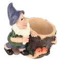 thumbnail image 2 of Resin Flower Pot Little Man Style Wide Large Base Durable Light Weight Succulent Planter for Garden Patio Home, 2 of 10