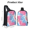 thumbnail image 2 of Chest Bag Dual Pocket 11.8×7.7×2.4in Waterproof Double-Pocket Large Capacity With No Inner Pouch Pockets And Double Drawstrings Palevioletred Tie-Dye Background Vibrant Colors And Swirling (3), 2 of 8