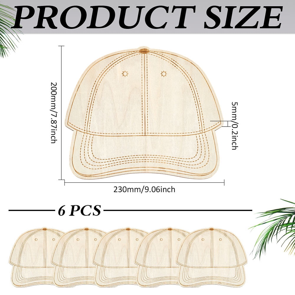 6 Pcs Trucker Cap Patch Template Wooden Trucker Cap Template Palette Personalized Hat Patches Tool Baseball Hat Board Design Supplies