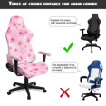 thumbnail image 6 of Jiueut Cherry Blossom Print Gaming Chair Cover with Armrest Cover, Dustproof Desk Chair Cover Removable Computer Reclining Chair Slipcover Non Slip Desk Chair Seat Protector for Home Gaming, 6 of 7