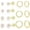 Style 4, variant on 5 Pairs 14K Gold Plated Earring Set Small Hoop Earrings, Lightweight Stud Earrings, Silver Stud Earrings Flat Back Earrings for Women Men