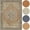 Terracotta/Almond/Midnight, variant on Kokia 8x10 Vintage Oriental Area Rug for living Room, Blue Low Pile Stain Resistant Non-Slip Washable Rug for Bedroom with Distressed Medallion Pattern