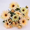 thumbnail image 2 of Ramo de flores artificiales Fotografía Prop Decoración floral para el hogar Tela de seda Ramo de flores falsas, Amarillo tholdsy HA6735-04B, 2 of 6