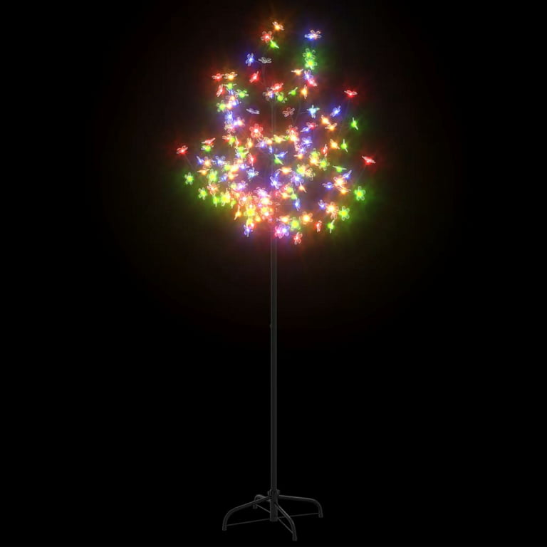 vidaXL Christmas Tree 200 LEDs Colorful Light Cherry Blossom 70.9