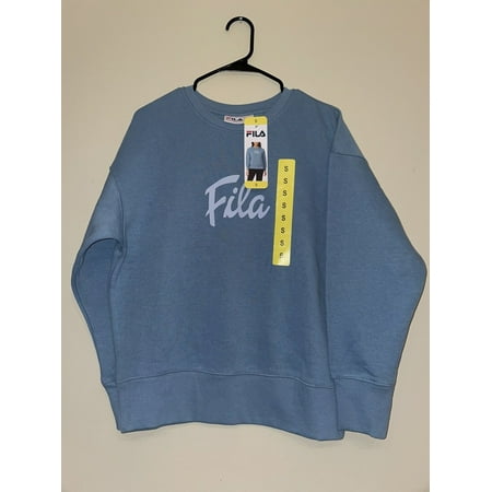 FILA Women’s Crewneck Logo Pullover Sweatshirt (Springlake, XL)