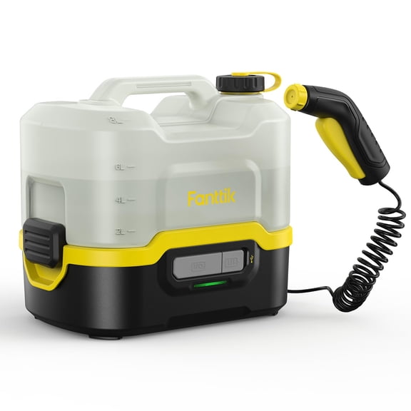 Rociador eléctrico inalámbrico portátil Fanttik NB8 Nano con tanque de 2.1 galones, cabezal retráctil, batería de litio de 2600 mAh, IPX5, 72-98 PSI, hidrolavadora portátil para jardín, ducha de campi