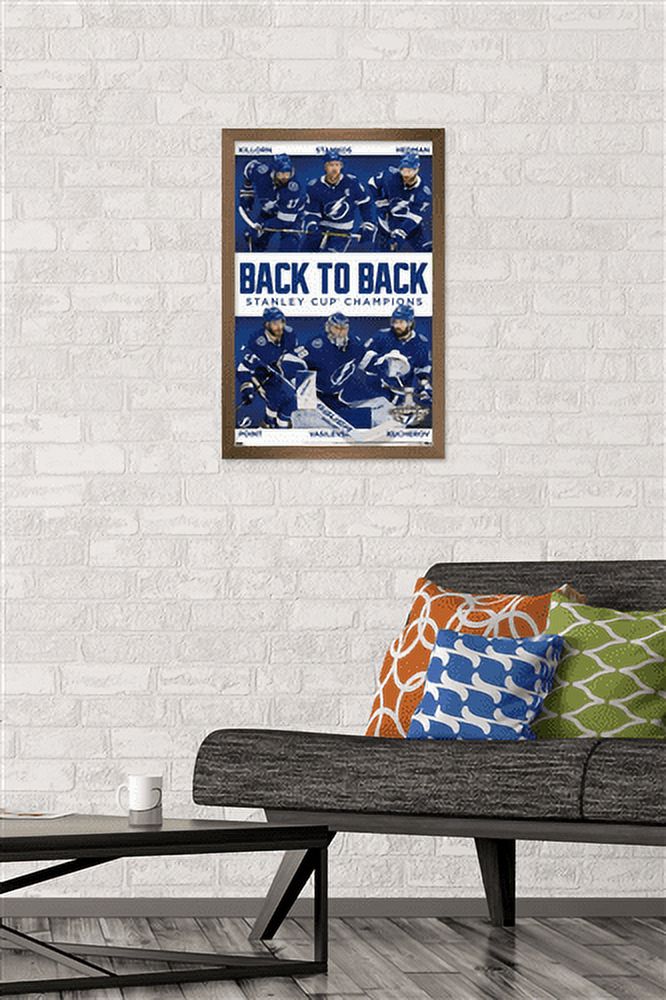 NHL Tampa Bay Lightning - 2021 NHL Stanley Cup Champions Wall Poster, 14.725" x 22.375", Framed
