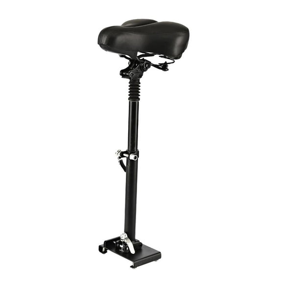 Asiento de patinete para adultos, asiento de sillín sin perforación, altura ajustable, absorción de golpes, plegable, cómodo reemplazo 11cm a 13cm