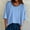 Blue, variant on Women's Plus Plus Size Tops for Women 4X-5X Long Sleeve Cute Tops for Women Summer Women's Oversized T Shirts Short Crop Tops Summer Casual Short Sleeve Loose Fit T Shirt Top S