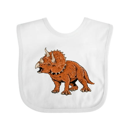 

Inktastic Triceratops Roaring Boys or Girls Baby Bib