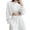White, variant on Womens Casual Solid Long Sleeve Loose Round Neck Crop Top Sweatshirt Tops Sweatshirts for Women Pullover M