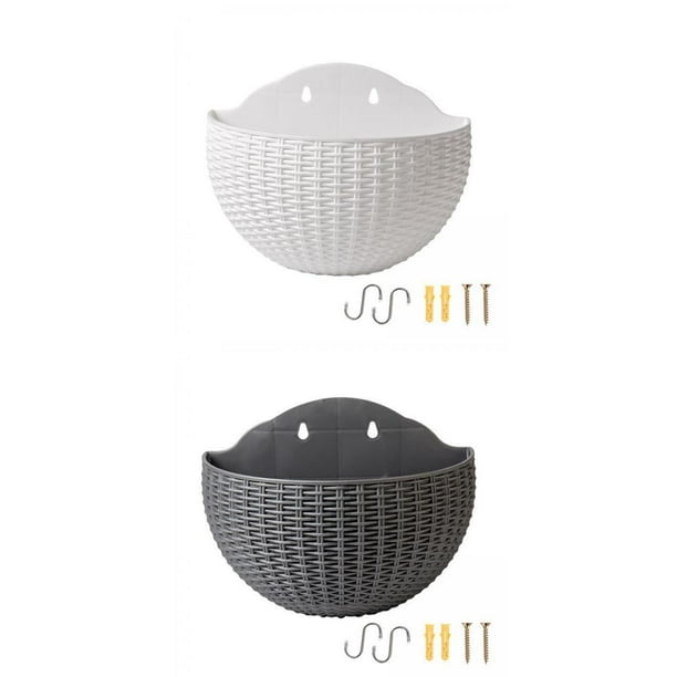 Macetero colgante semicircular Baoblaze 21 cm x 6,5 cm para interior y exterior