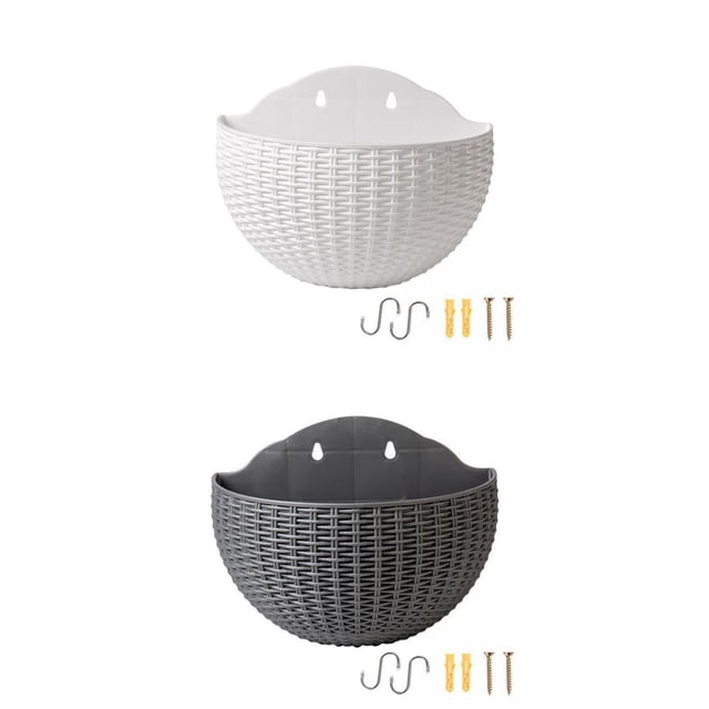 Macetero colgante semicircular Baoblaze 21 cm x 6,5 cm para interior y exterior