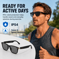 thumbnail image 2 of GenXenon Bluetooth Audio Glasses with Photochromic Lenses for Men Women – Open-Ear Speaker,Hands-Free Calls,UV400 Protection,Lightweight Smart Sunglasses for Driving Travel Work, 2 of 8