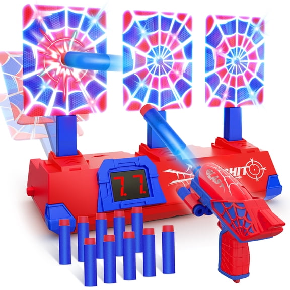 Aogsiyt Electronic Target Game for Kids with LCD Scoring & Auto Reset, Foam Dart Target Toy with Light & Sound, Indoor Outdoor Games, Birthday Gifts Toys for Boys Girls Age 3-12,