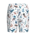 thumbnail image 2 of Lsque Undersea Animals Mens Sleep Pajama Shorts,Short Pajama Pants, Cotton Ultra-Soft Knit-Medium, 2 of 9