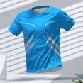 thumbnail image 3 of Camiseta de hombre para gimnasio, secado rápido, para correr, deportes al aire libre, camisetas transpirables, camisetas de manga corta para correr, ropa deportiva para hombre, tops, 3 of 5