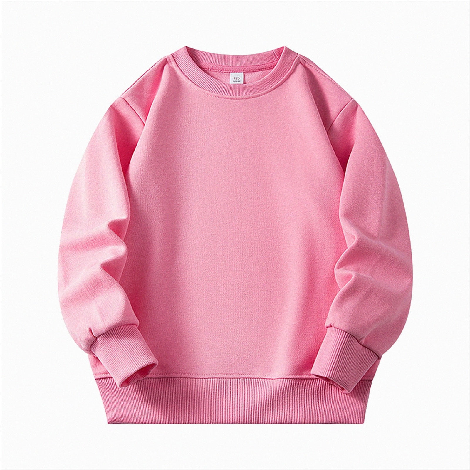 WUANDIXFA Toddler Sweatshirt 2-11 Years Boys Sweatshirts Kids Fashion Long Sleeve Crewneck Pullover Fall Tops Pink 8-9 Years