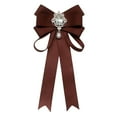 thumbnail image 2 of fenteer Women Bow Tie Corsage for Girls Women for Shirt Uniform Breastpin Collar Tie Coffee, 2 of 8