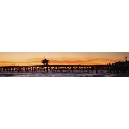 Pottery Barn Orange County San Clemente Municipal Pier In Sunset Panorama San Clemente City Orange County Southern California Usa Canvas Art - Richard Cummins Design Pics (49 x 9) ()