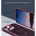 thumbnail image 7 of Casetego Magnetic for 15 Pro Phone Case, [Compatible with MagSafe] Built in Foldable Kickstand Rugged Slim Shockproof Protective Phone Cover,Wine Red, 7 of 7