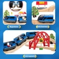 thumbnail image 4 of HYPERLIVING Tren a Pilas Conexión Magnética, Tren Interurbano con Figuras para Juguetes de Tren de Madera, Juguete de Tren Locomotora para Niños Pequeños de 3 4 a 5 Años (sin Batería Ni Vía), 4 of 8