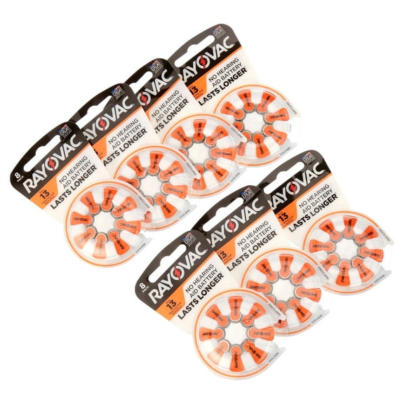 Rayovac Size 13 Hearing Aid Batteries (56 Pack), Size 13 Batteries