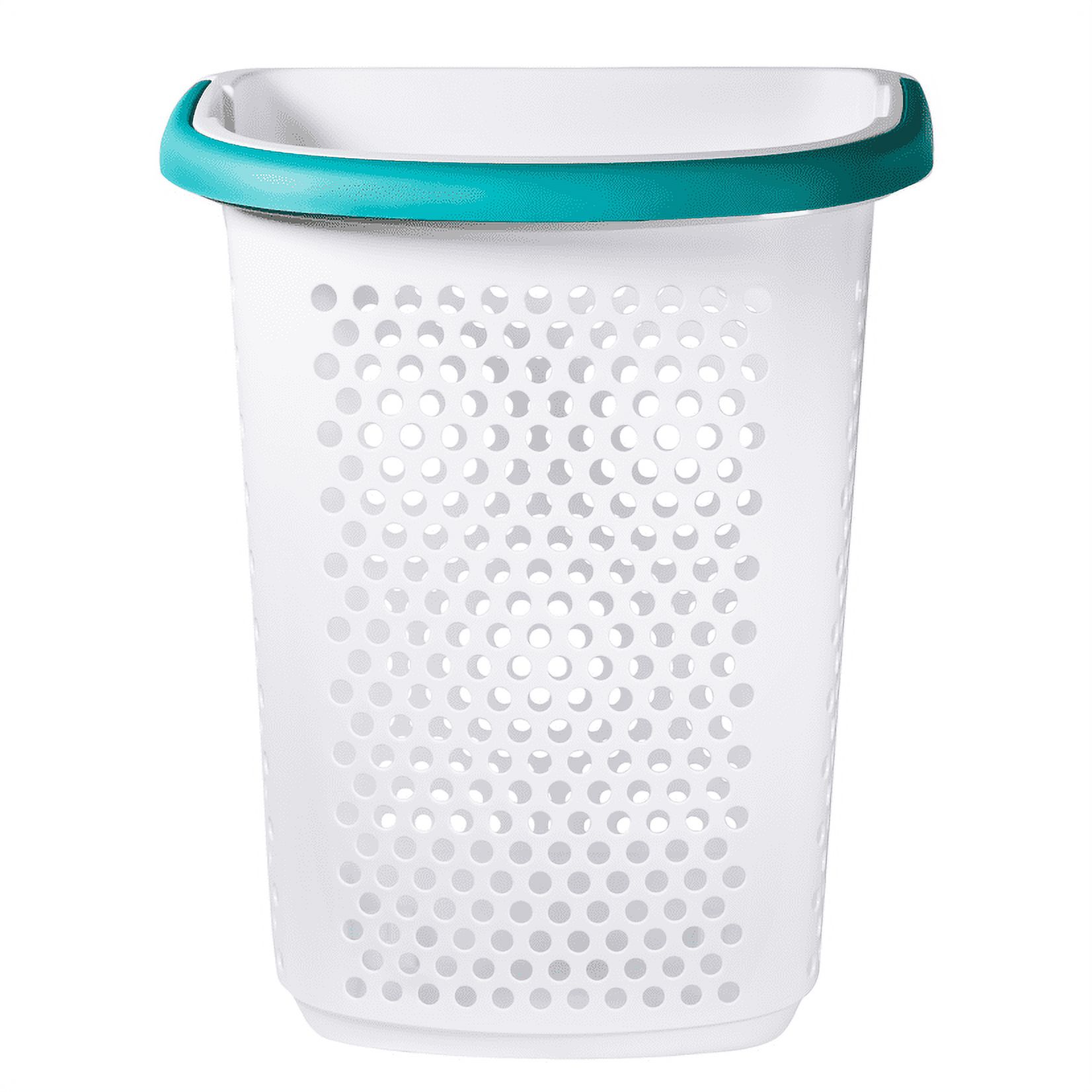 Home Logic 2 Bushel Rolling Laundry Hamper, White photo 6