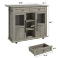 thumbnail image 4 of Luku Mobile Kitchen Cart with Spice Rack and Towel Holder for Small Spaces, 4 of 8