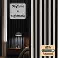 thumbnail image 3 of Black Striped Blackout Curtains for Bedroom/Living Room, Pinch Pleated Black Out Curtains, Modern Simple Farmhouse Beige Vintage Room Darkening Window Drapes with Hooks 2 Panels, 59"x70", 3 of 8