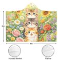 thumbnail image 3 of Cute Sunflower Cat Wearable Blanket Hoodies for Women Men Adults Cat Lovers Warm Cozy Beautiful Floral Cats Hooded Blankets for Couch Bed Decor Birthday Gifts 60x80 Inch, 3 of 5