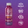 thumbnail image 2 of BrainJuice Brain and Immune Support Shot, Gluten Free Supplement Shots for Energy, Focus, Immunity with Vitamin D, C, B, Alpha GPC & Organic Ginger Root, Huckleberry Hibiscus, 2.5 fl oz, 12 Pack, 2 of 5