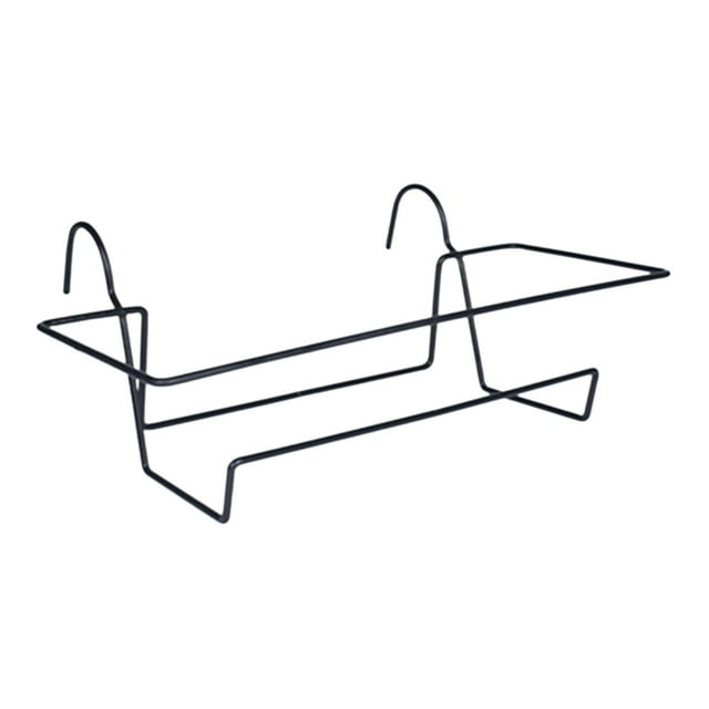 Almencla Support Suspendu pour Jardinière pour Rambarde de Terrasse, Rambarde de Balcon Extérieur Pot Créatif Noir