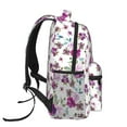 thumbnail image 3 of Easygdp Violets Flowers Mochila Ergonómica Versátil para Laptop - Múltiples Bolsillos, Correas Ajustables, Unisex para Escuela, Viajes y Actividades al Aire Libre-One Size, 3 of 5