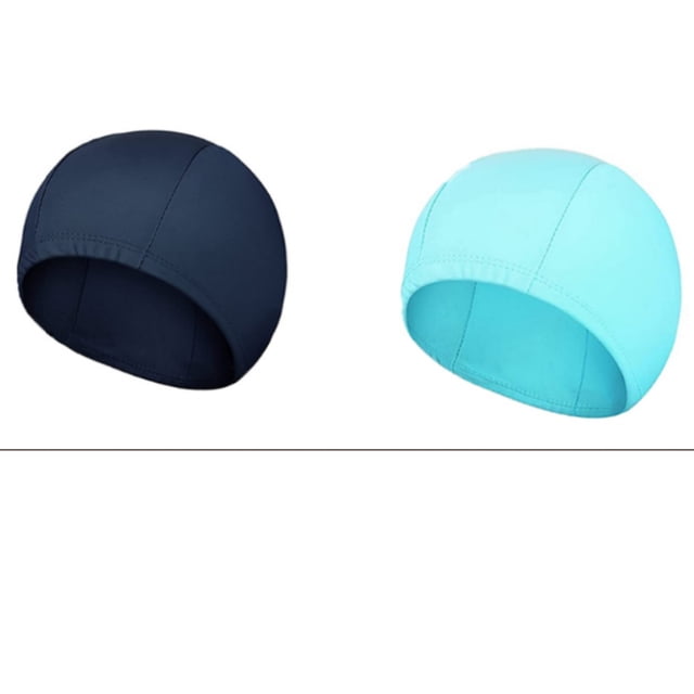Gorro de baño para adultos, gorro de baño unisex, cómodo, de tela antideslizante, elástico, para cabello largo, para mujeres y hombres, gorro de baño ligero