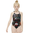 thumbnail image 3 of Joker Folie A Deux Children's One-piece Swimwear Halterneck Swimsuit Summer Beach Girl's Bathing Suits Breathable Beachwear, 3 of 7